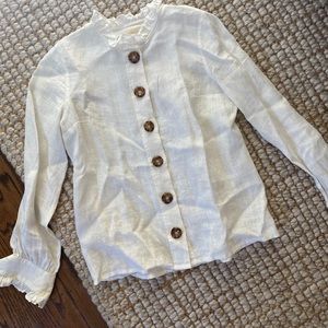 Sezane White Blouse